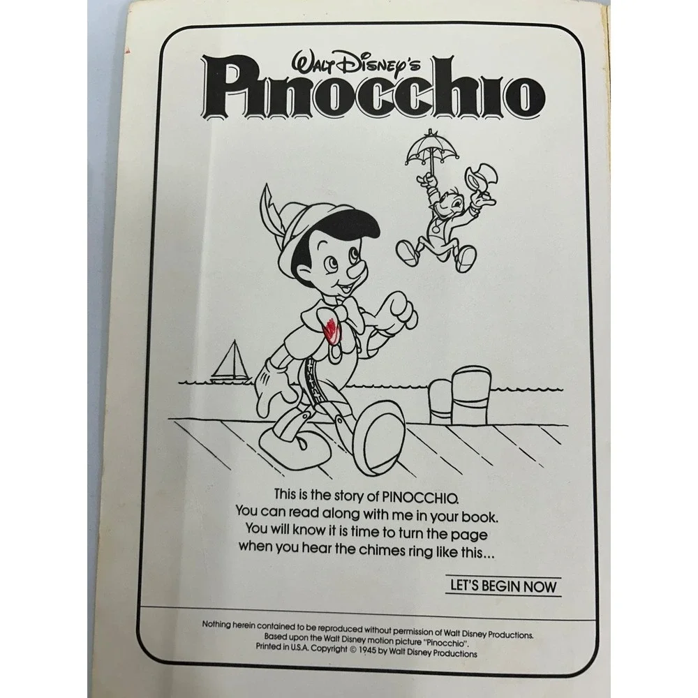 Walt Disney's Pinocchio 1945 Vintage Comic Book Fisher-Price Edition